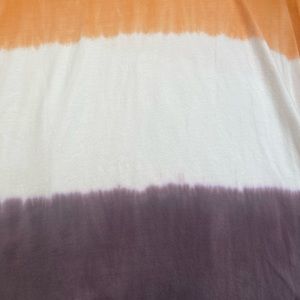 Orange White and purple tie dye shirt